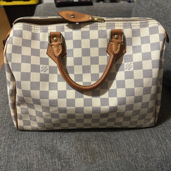 Louis Vuitton Speedy 30 Azur Vachetta handles - Picture 1 of 9